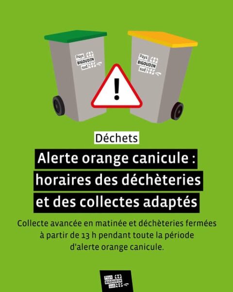 Canicule : déchèteries et tournées de collecte